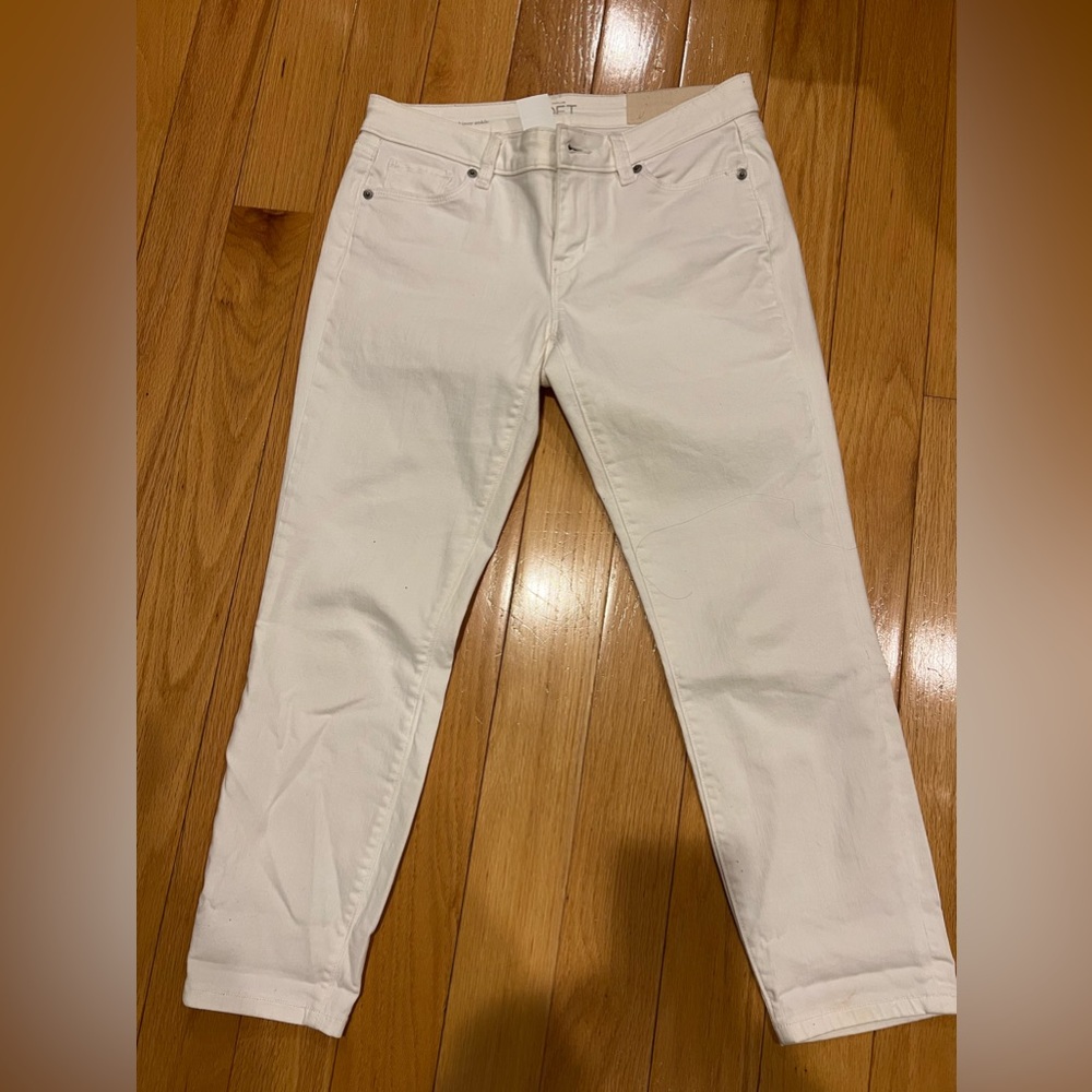 White modern skinny ankle loft size 4p